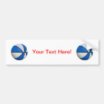 Blue & White Basketball: Bumper Sticker