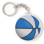 Blue & White Basketball: Key Chains
