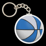 Blue & White Basketball: Key Chains