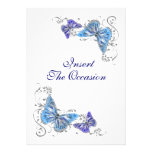 Blue white birthday engagement wedding invite