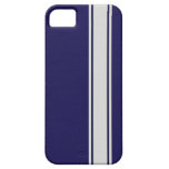Blue & White Carbon Fiber Stripes iPhone 5 Case