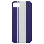 Blue & White Carbon Fiber Stripes iPhone 5 Case