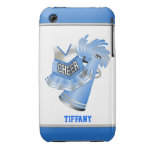 Blue & White Cheerleader Custom iPhone 3G Case iPhone 3 Covers