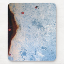 blue white colorfield with corrosion and red drips mousepads by daas_1 blue white colorfield with corrosion and red drips mousepads