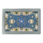 Blue White Country Lace Belt Buckle