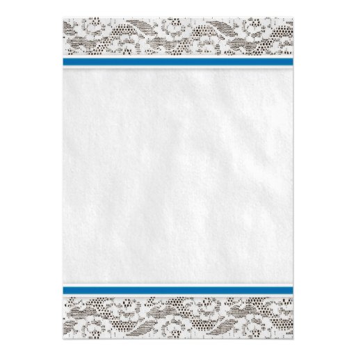 Blue & White Country Lace Bridal Shower Invitation