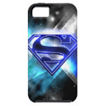 Blue-White Crystal Superman Logo iPhone 5 Cases