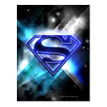 Blue-White Crystal Superman Logo Postcards