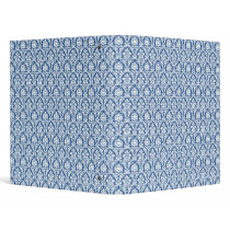 Blue & White Damask binders