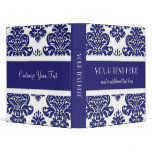 Blue & White Damask Binders