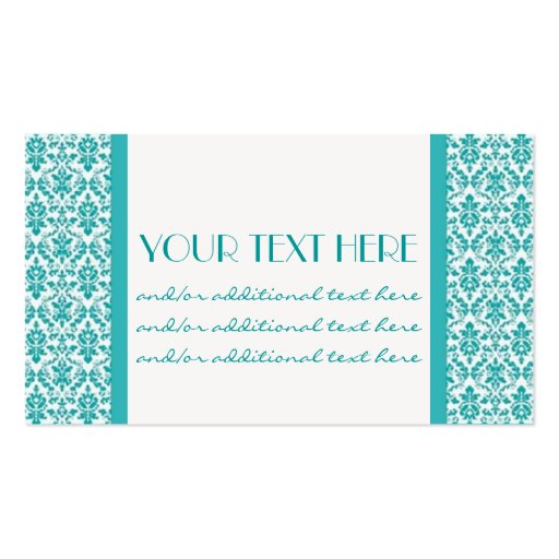 Blue&White Damask Business Cards