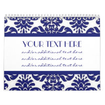 Blue & White Damask Wall Calendars