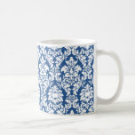 Blue & White Damask Coffee Mugs