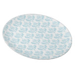 Blue & White damask plate