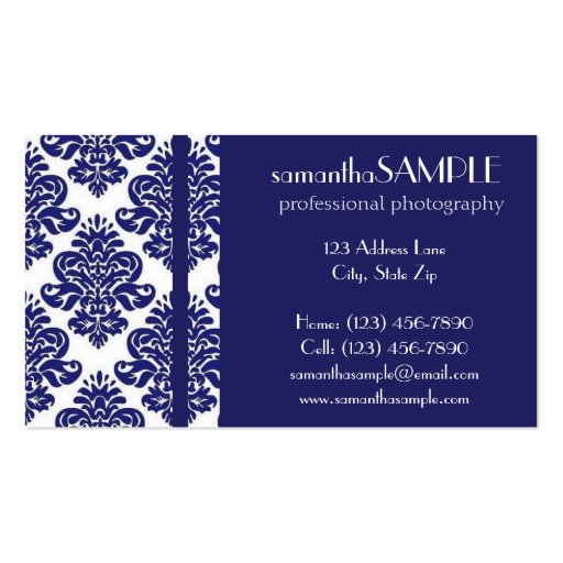 Blue & White Delight Business Cards