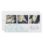 BLUE &amp; WHITE FLOURISH | WEDDING THANK YOU CARD PICTURE CARD