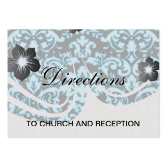 blue white glow on black damask pattern business card templates Zazzle_profilecard
