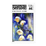 blue white greetings postage stamps