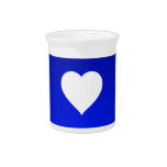 Blue & White Heart Drink Pitchers