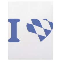 blue-white I love icon letterhead