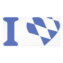 blue-white I love icon photo cards