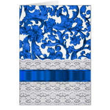 Blue & white lace cards