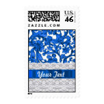 Blue & white lace stamp