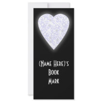 Blue - White Love Heart! Bookmark. Stars Etc! rack cards by PsyborgAli Blue - White Love Heart! Bookmark. Stars Etc! rack cards