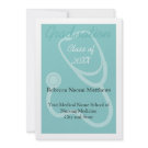 Blue/White Modern Medical Graduation Announcement invitation