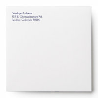 Blue, White Mum Wedding Invitation Square Envelope envelope