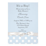 Blue White Polka Dots Invitation