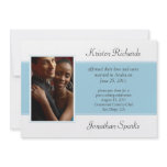 Blue White Post Wedding Celebration Invitations
