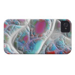 Blue & White Quilt - Magenta & Aqua Delight iPhone 4 Case-Mate Cases