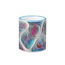 Blue & White Quilt - Magenta & Aqua Delight Mug
