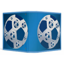 Blue & White Soccer Ball Frenzy Binder by Firecrackinmama Blue & White Soccer Ball Frenzy Binder