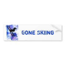 Blue & White Splashes Bumper Stickers