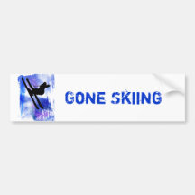 Blue & White Splashes Bumper Stickers