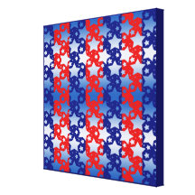 Blue White Stars Red Blue Stripes Gallery Wrap Canvas