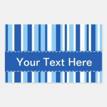 Blue & White Stripe Pattern Sticker