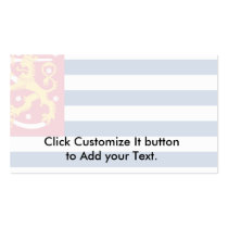 Blue-White Striped Finland (Unofficial), Fiji Business Card Template