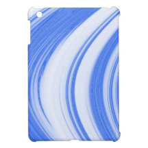 Blue White Swipe iPad Mini Case