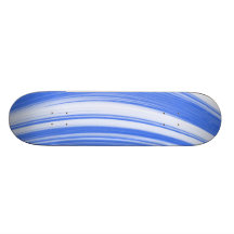 Blue White Swipe Skateboard