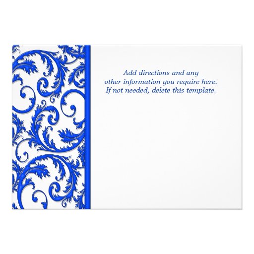 Blue white swirl engagement anniversary CUSTOM Custom Announcement