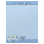Blue White Teacup blue Letterhead