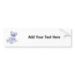 Blue & White Teddy Bear bumper stickers