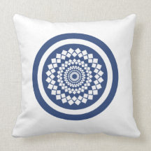Blue & White Throw Pillow