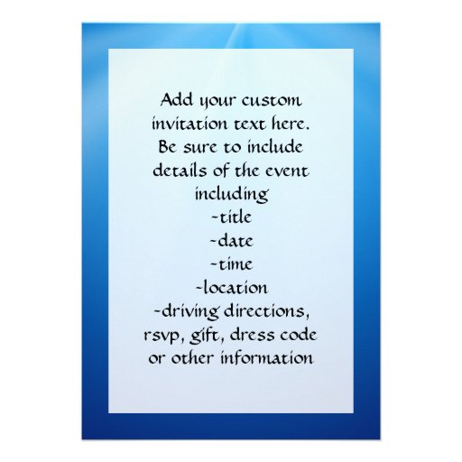 Blue/White Tooth Photo Invitation