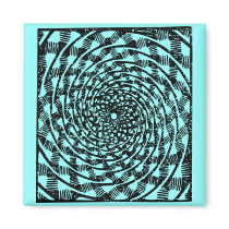Blue & White Trippy Tunnel Magnet