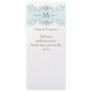 Blue White Vintage Wedding Programs Customized Rack Card