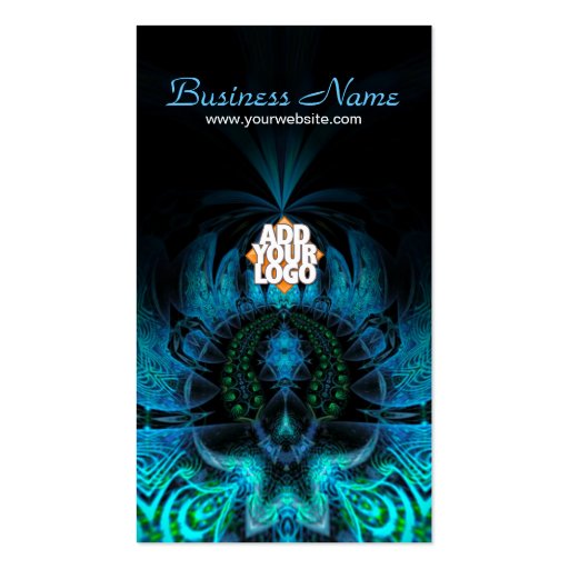 Blue Widow Fractal Business Card (back side)